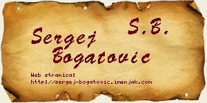 Sergej Bogatović vizit kartica